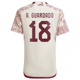 Virallinen pelipaita Meksiko A.GUARDADO 18 Vieras World Cup 2022 Lyhythihainen - Miesten